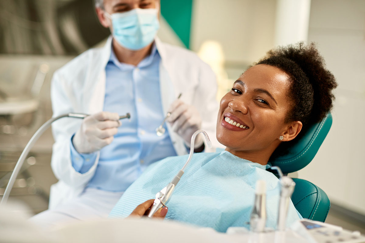 happy dental patient with big smile